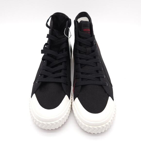 Skechers Womens 11 Street Trax Hi Tread Highly High Top Lace Up Shoe Vegan Black - Picture 4 of 6